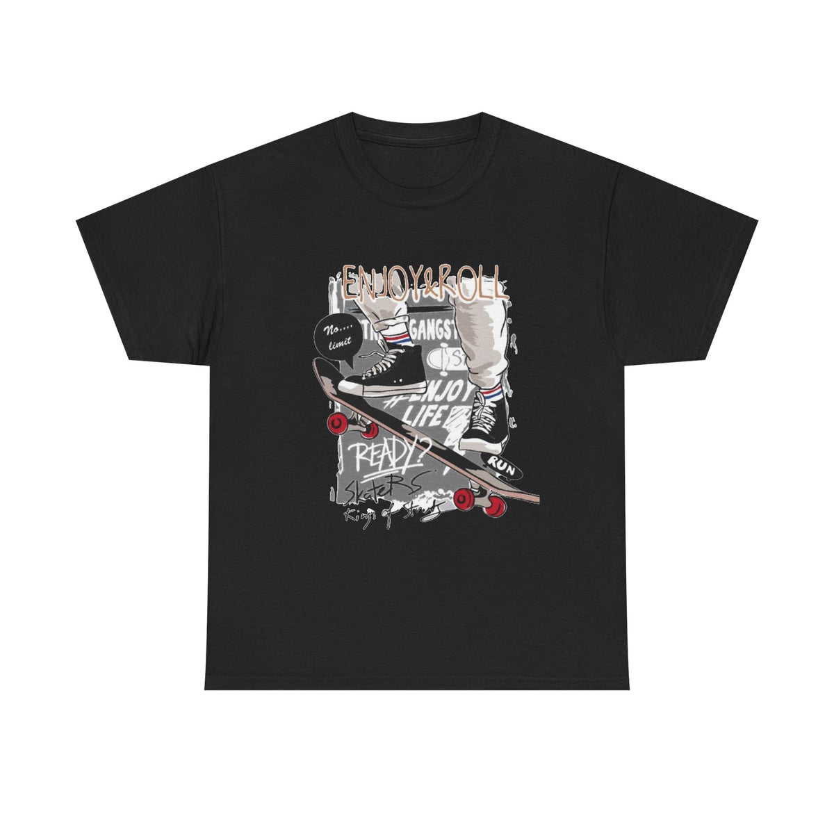 Skateboard Graphic Tee — "Ready to Roll" Vintage Skate Life Shirt