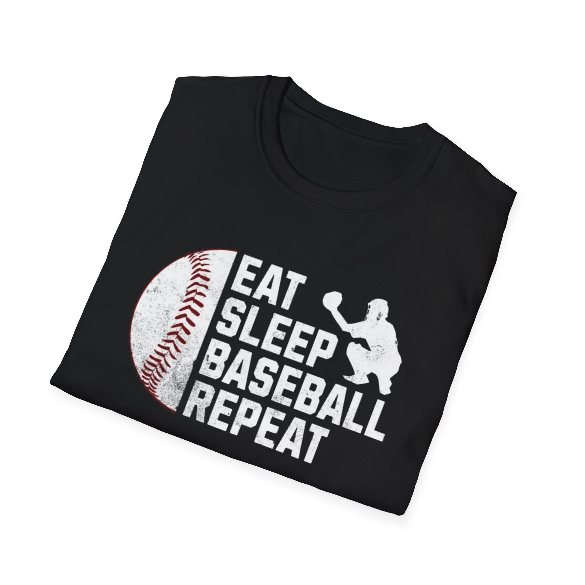 Eat Sleep Baseball Repeat T-Shirt — Baseball Fan Tee