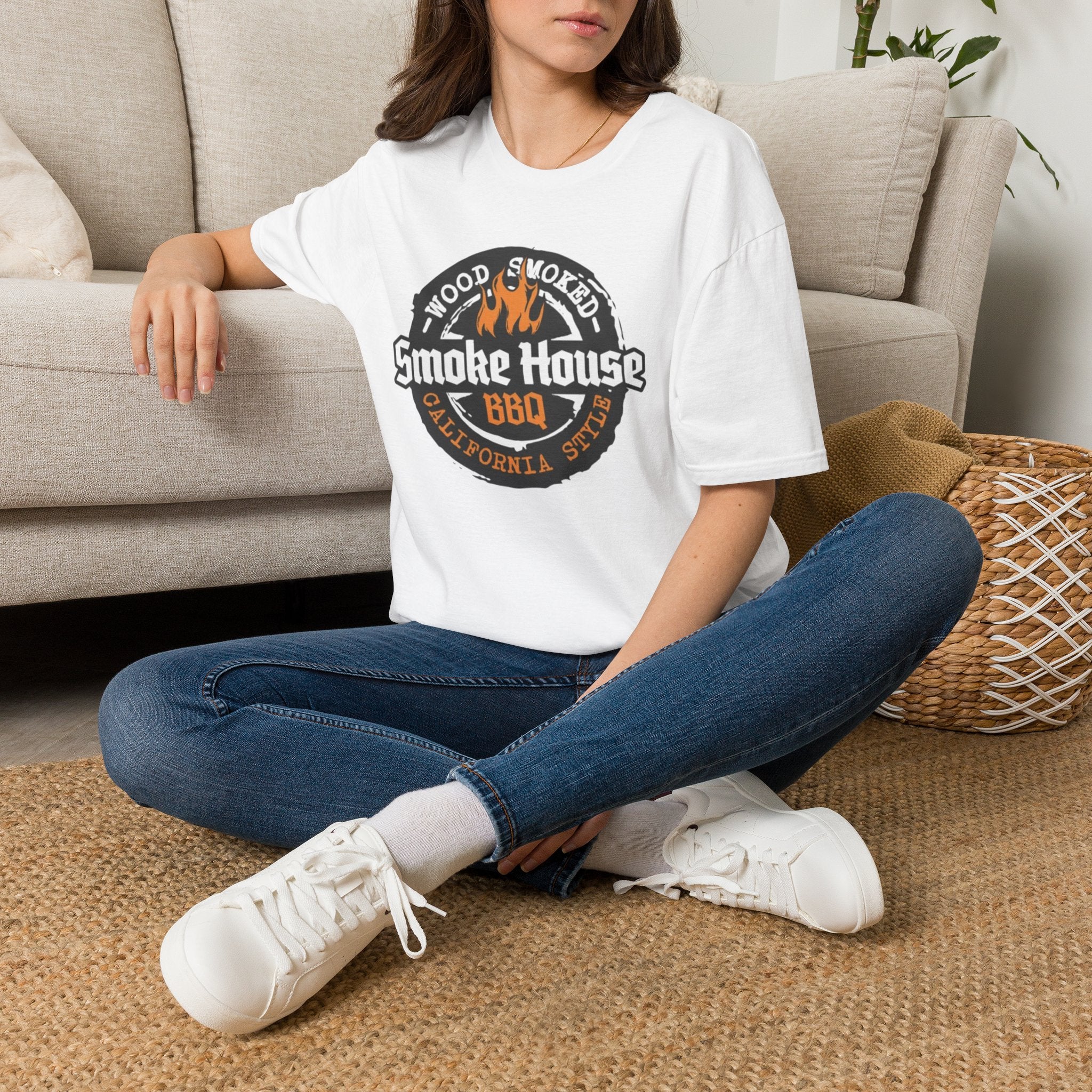 Smoke House BBQ T-Shirt — Wood Smoked Grill Logo Tee
