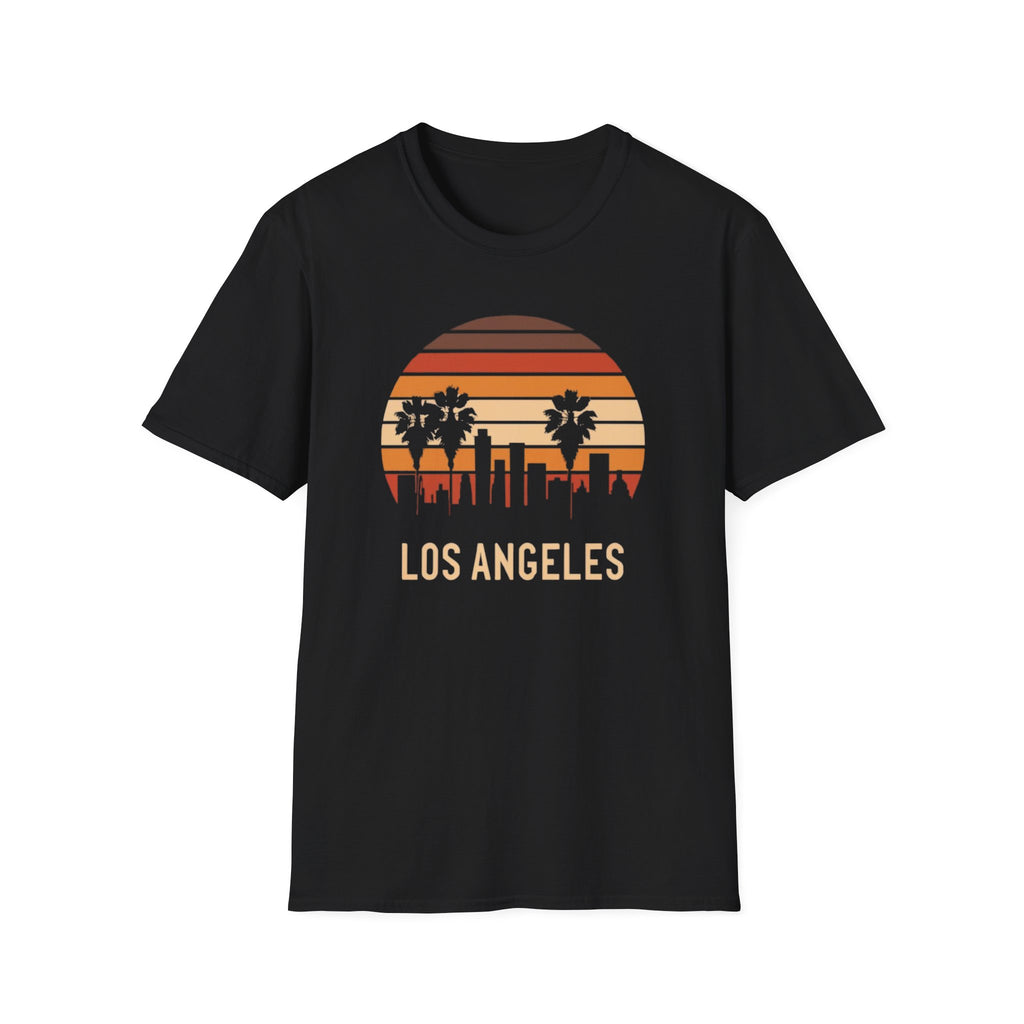 Los Angeles Sunset T-Shirt — Retro Palm Tree Skyline Tee