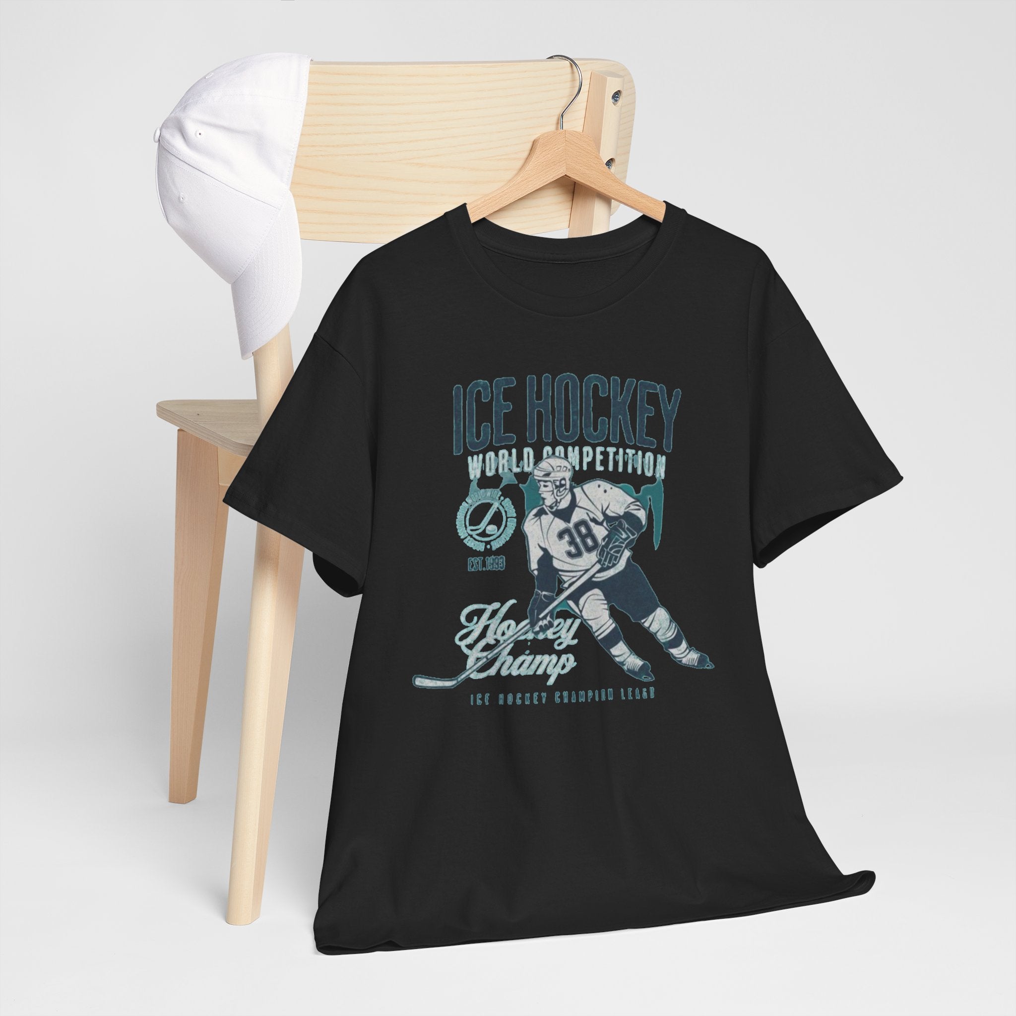 Ice Hockey Player Vintage Graphic Tee