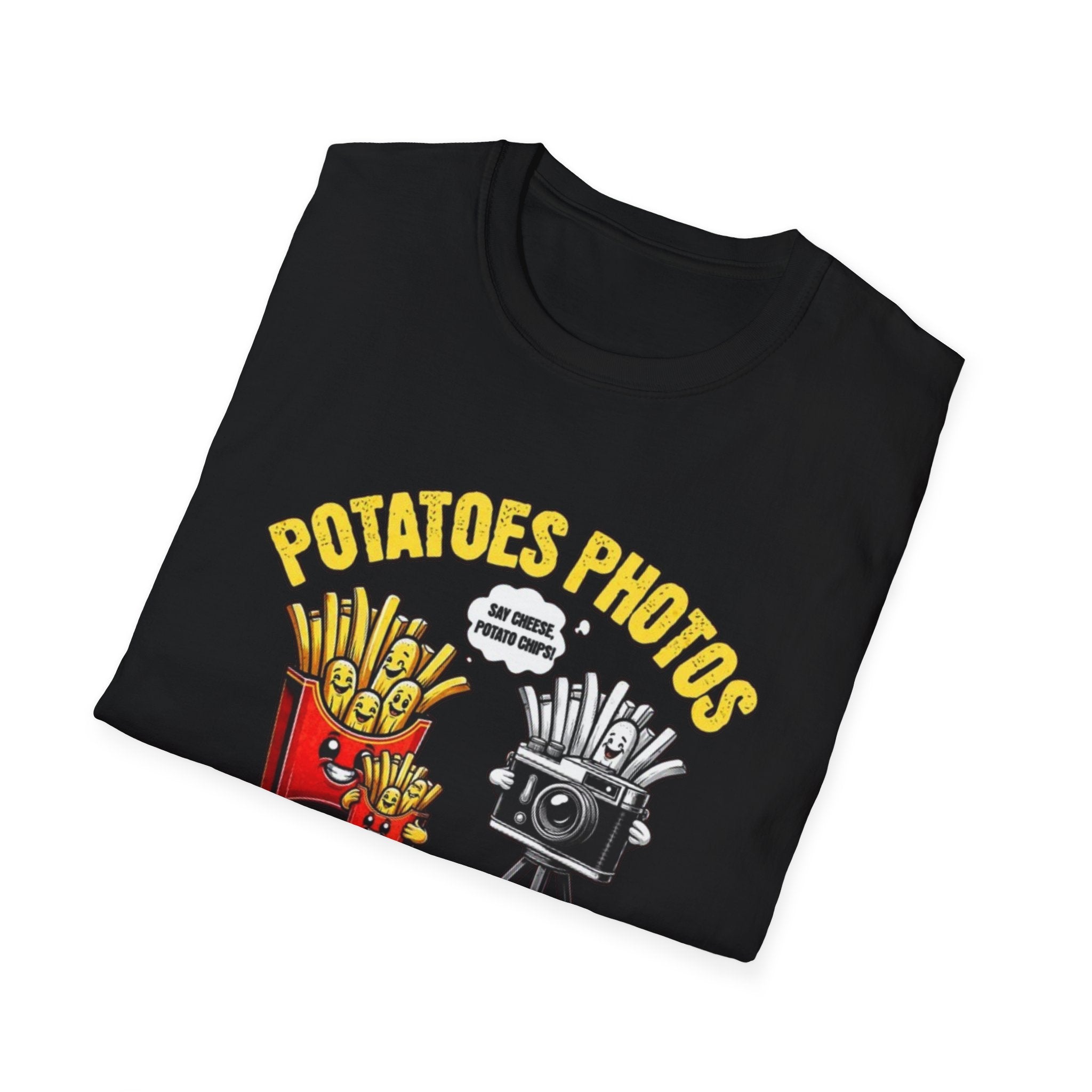 Potatoes Photos T-Shirt — Funny French Fries & Camera Graphic Tee