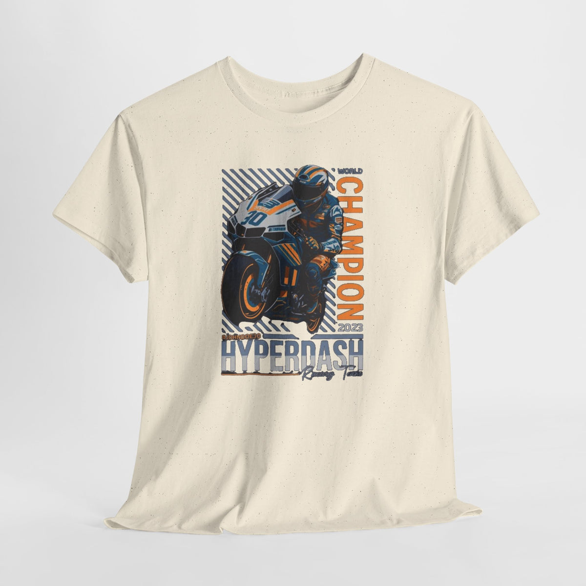 Motorcycle Champion Tee — Hyperdash Racing Graphic T‑Shirt