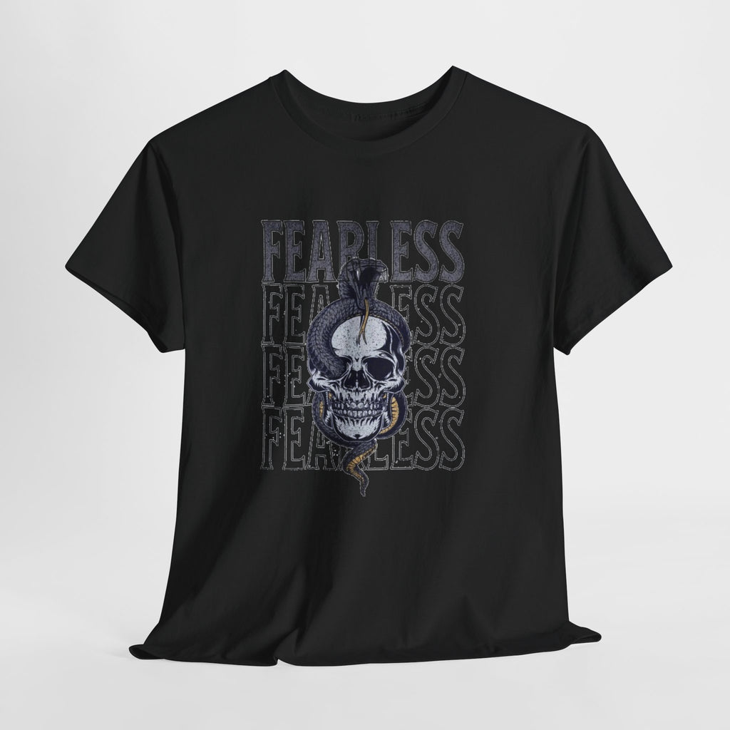 Fearless Skull Snake Tee — Gothic Graphic Skull T‑Shirt