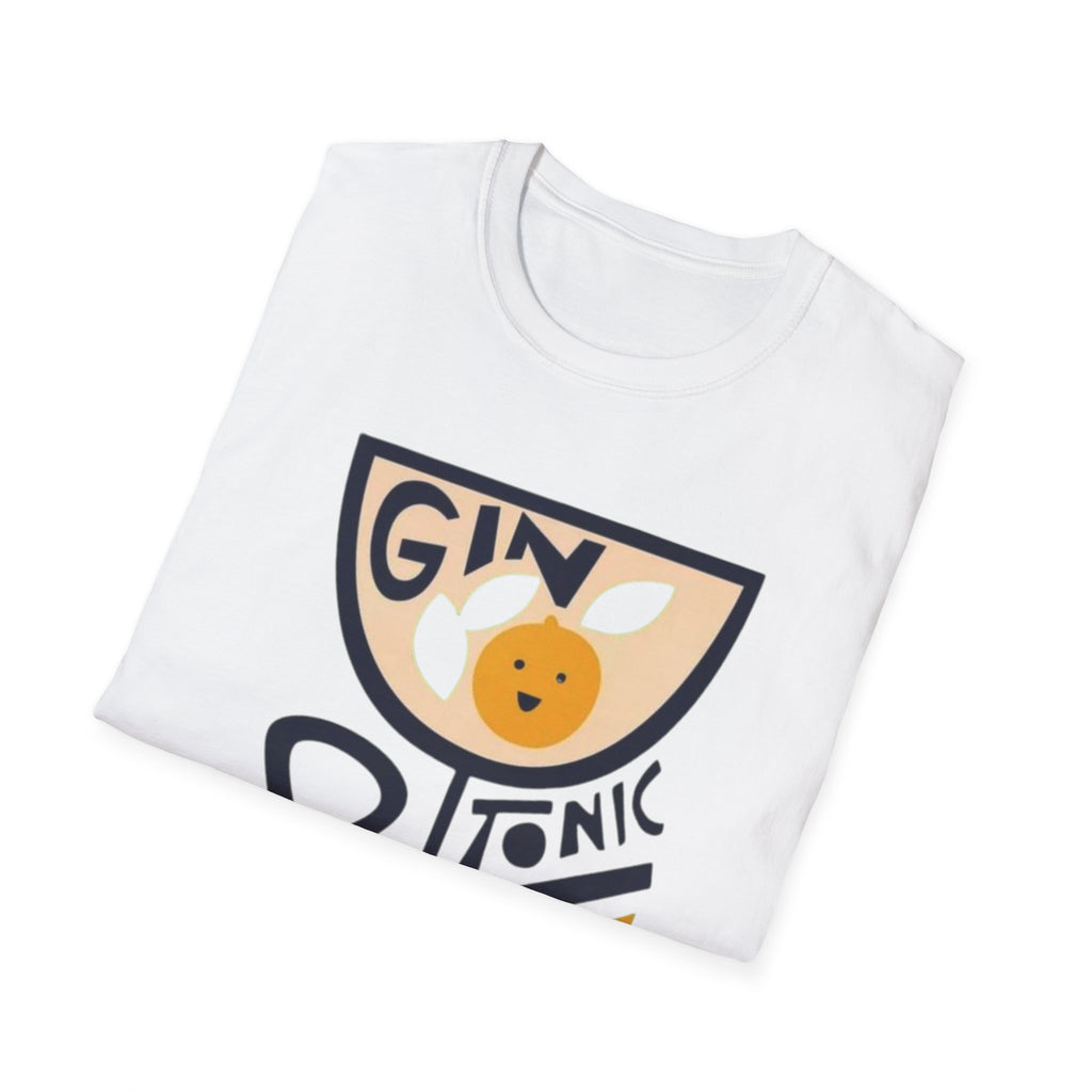 Gin & Tonic Graphic T-Shirt — Retro Cocktail Tee with Orange Slice