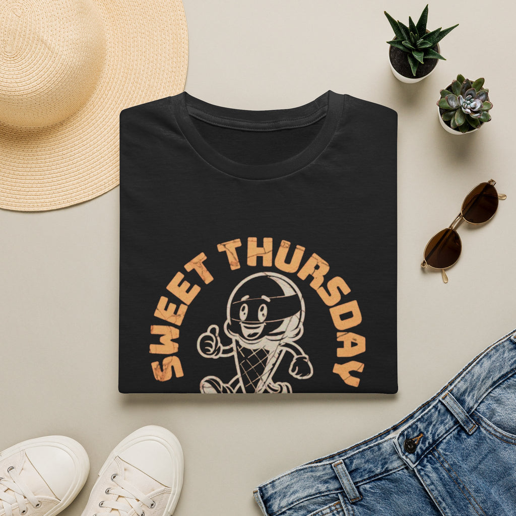 Sweet Thursday Ice Cream T-Shirt — Retro Cartoon Cone Graphic