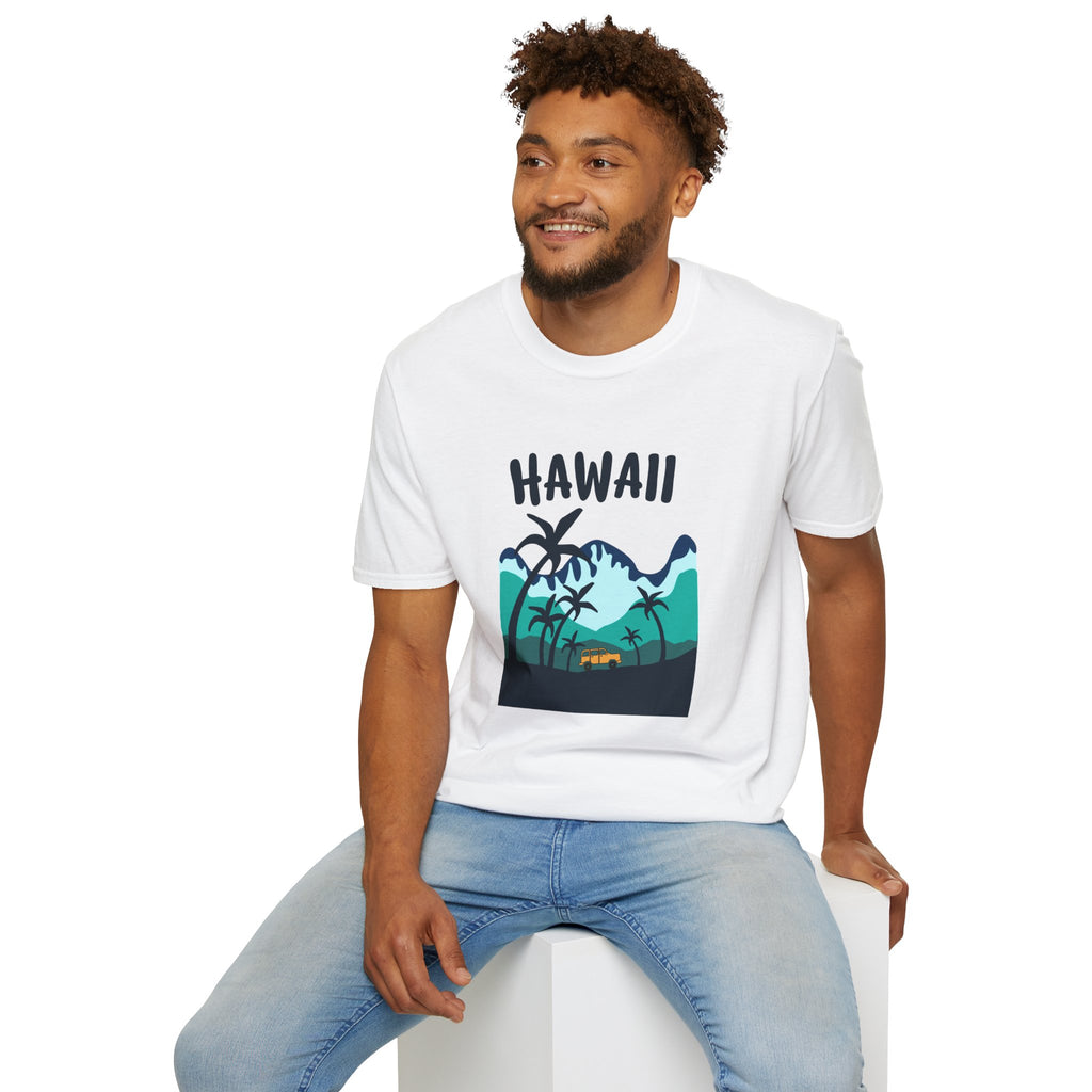Hawaii Palm Beach T-Shirt — Tropical Sunset Graphic Tee