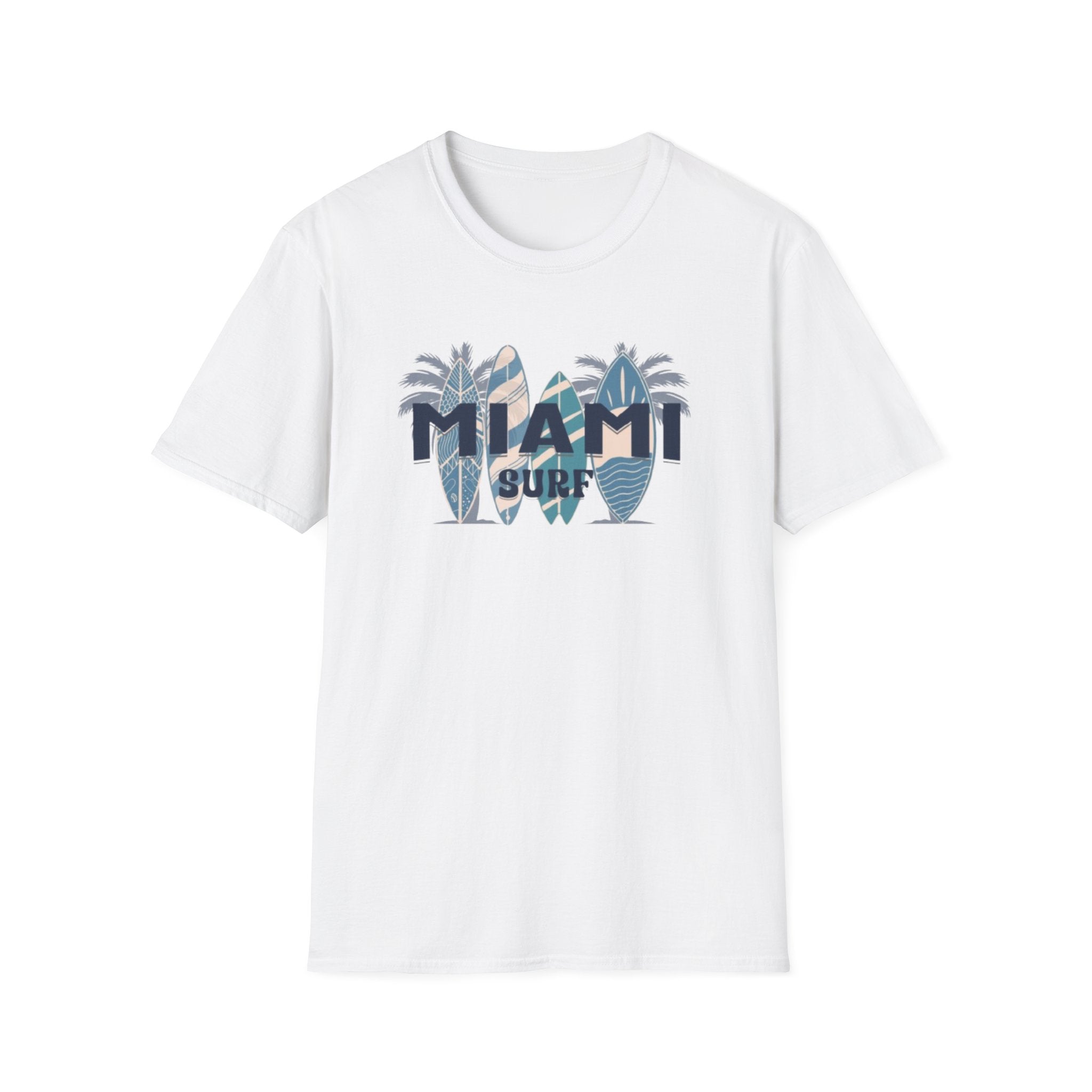 Miami Surf T-Shirt — Vintage Surfboard Palm Beach Tee