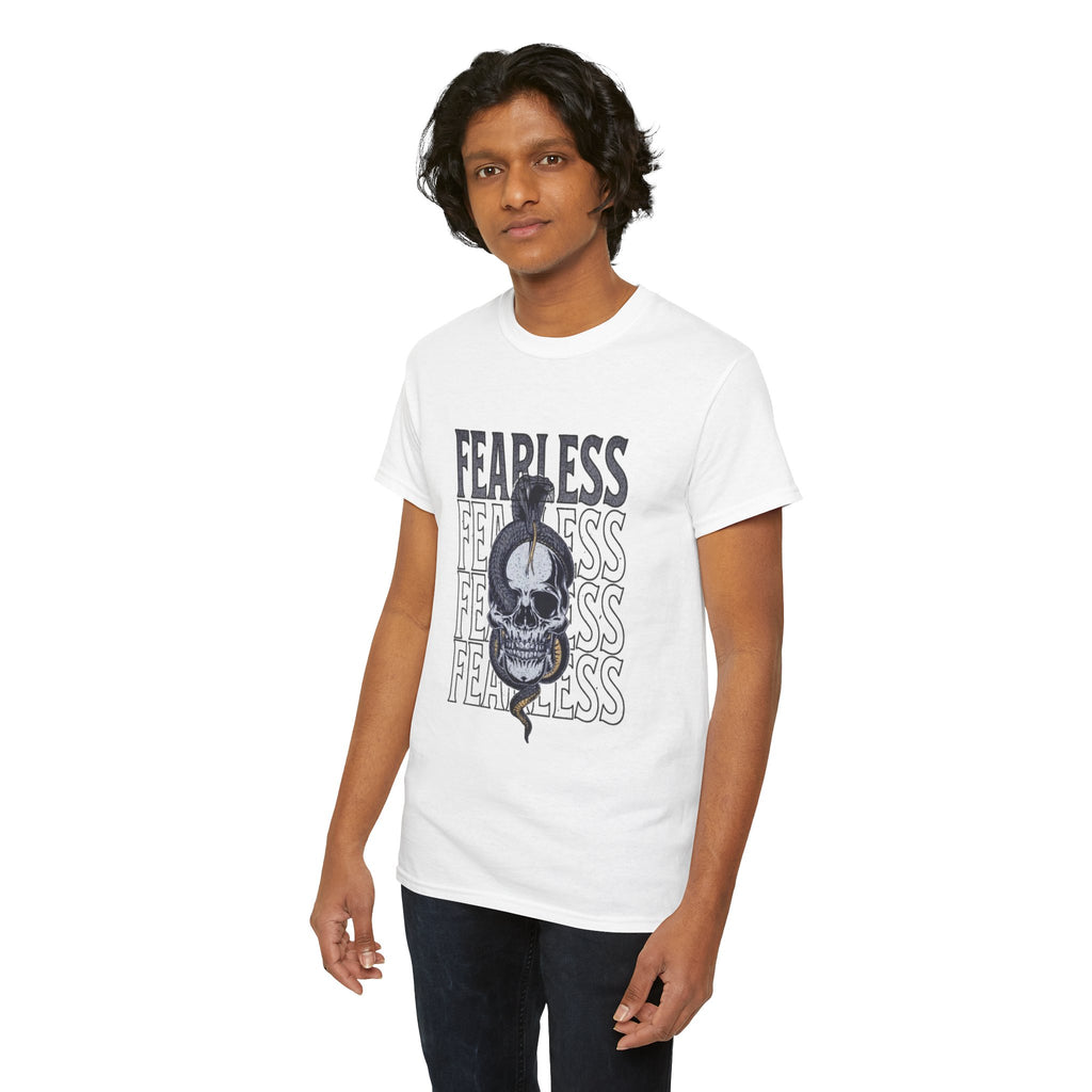 Fearless Skull Snake Tee — Gothic Graphic Skull T‑Shirt