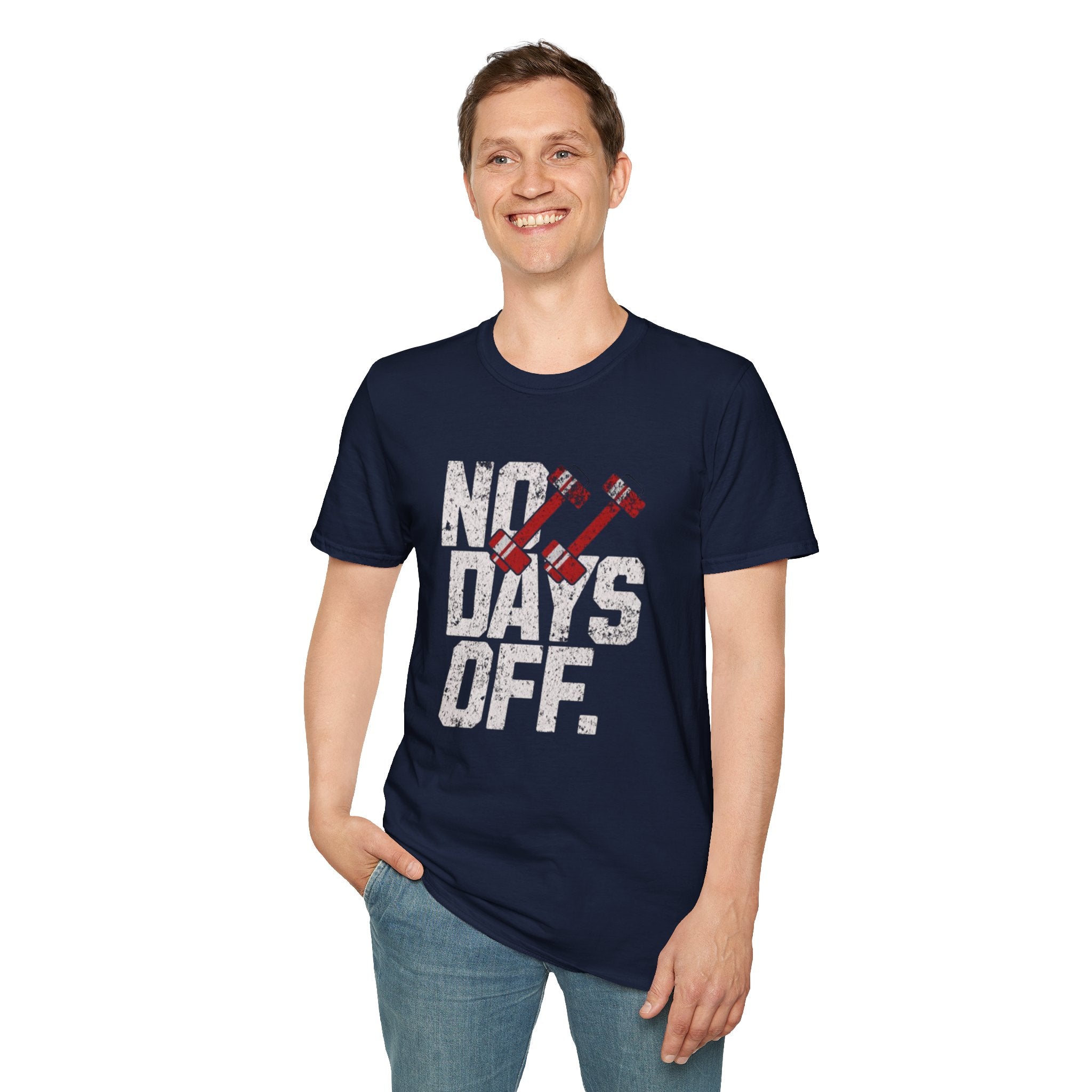 No Days Off Workout T-Shirt — Motivational Gym Fitness Tee