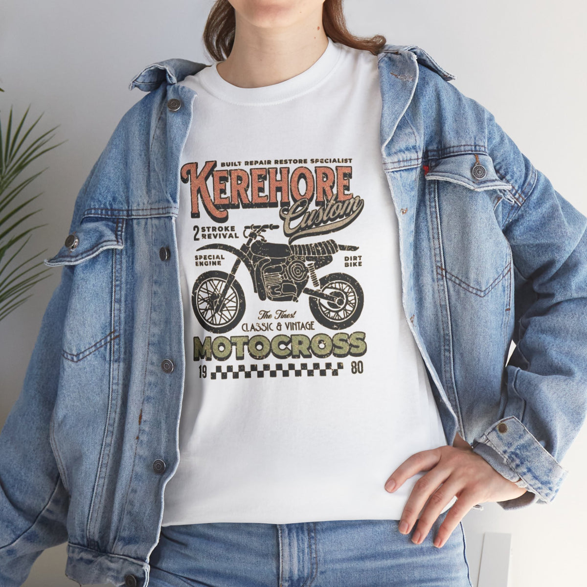 Kerehore Vintage Motocross Bike Tee — Retro Motorcycle Racing Graphic T-Shirt