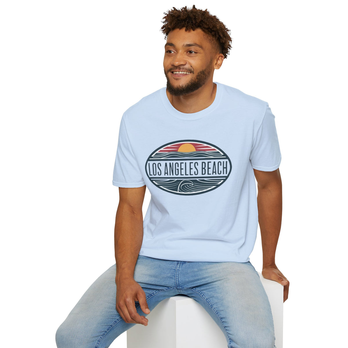 Los Angeles Beach T-Shirt — Retro Sunset Surf Graphic Tee