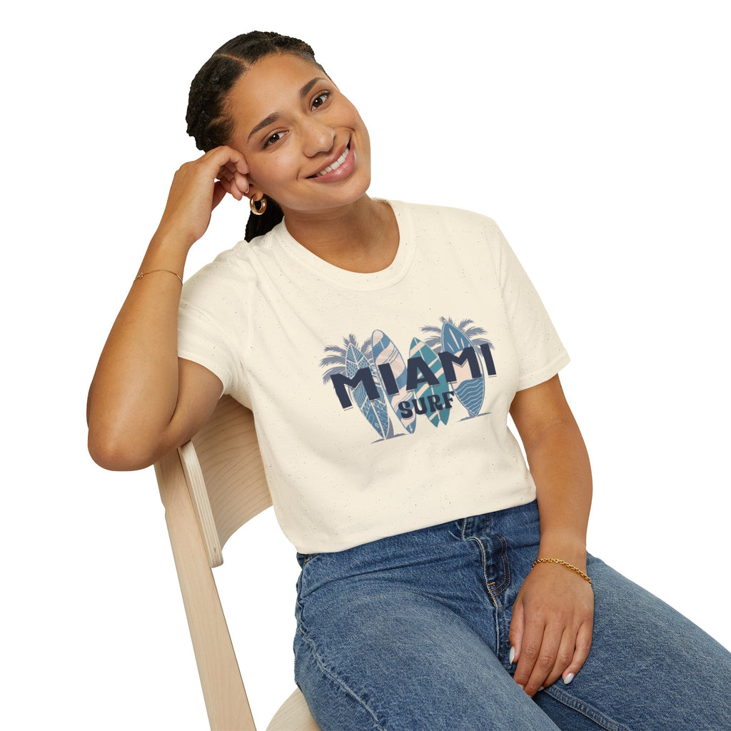Miami Surf T-Shirt — Vintage Surfboard Palm Beach Tee