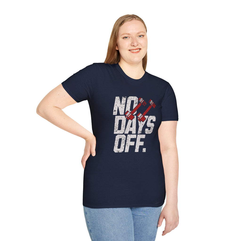 No Days Off Workout T-Shirt — Motivational Gym Fitness Tee