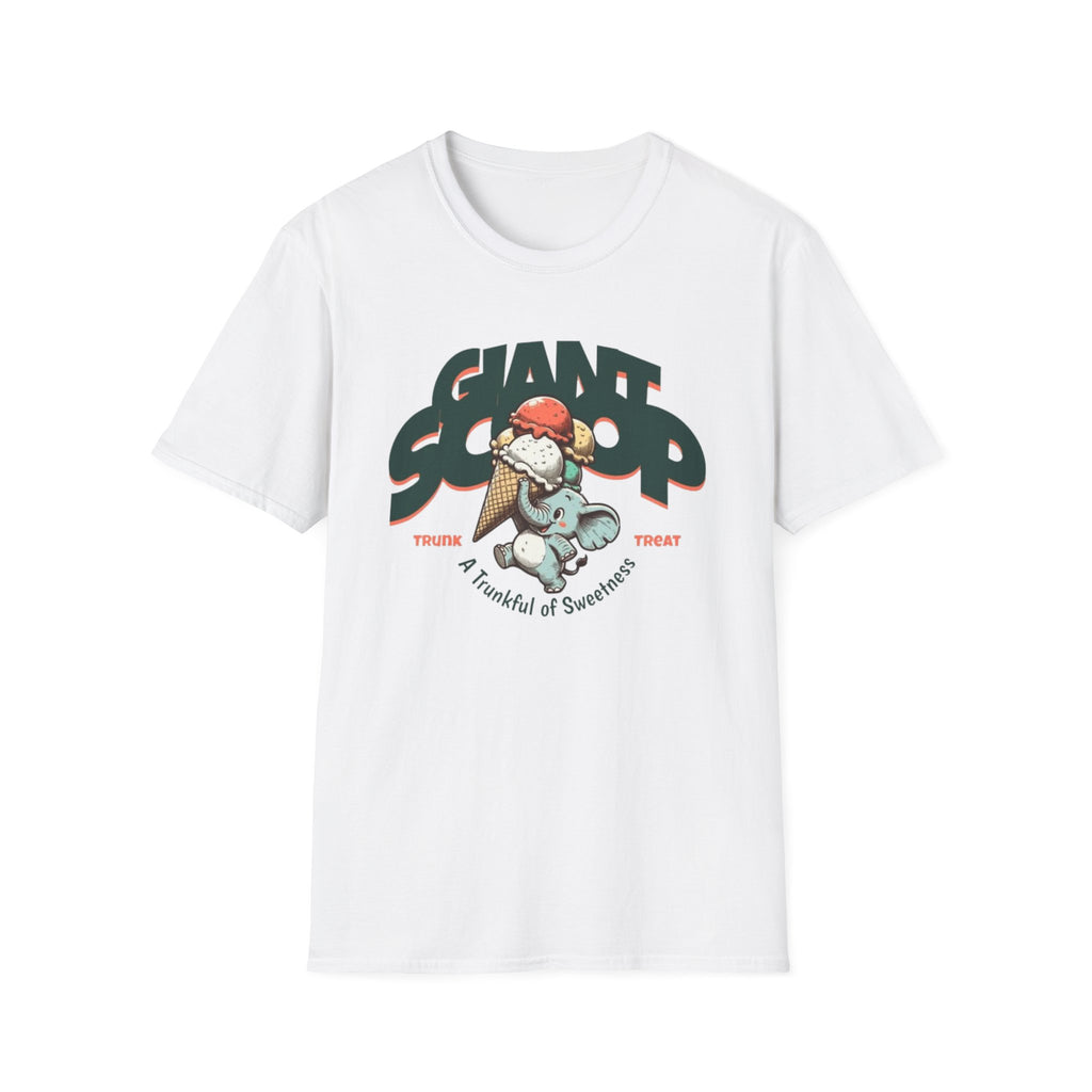 T-Shirt — 'Giant Scoop' Cute Elephant Ice Cream Graphic Tee