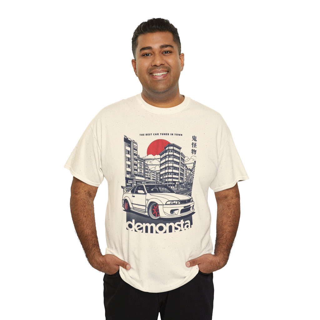 JDM Skyline Car Tee — "demonsta" Japanese Street Racing Graphic Shirt