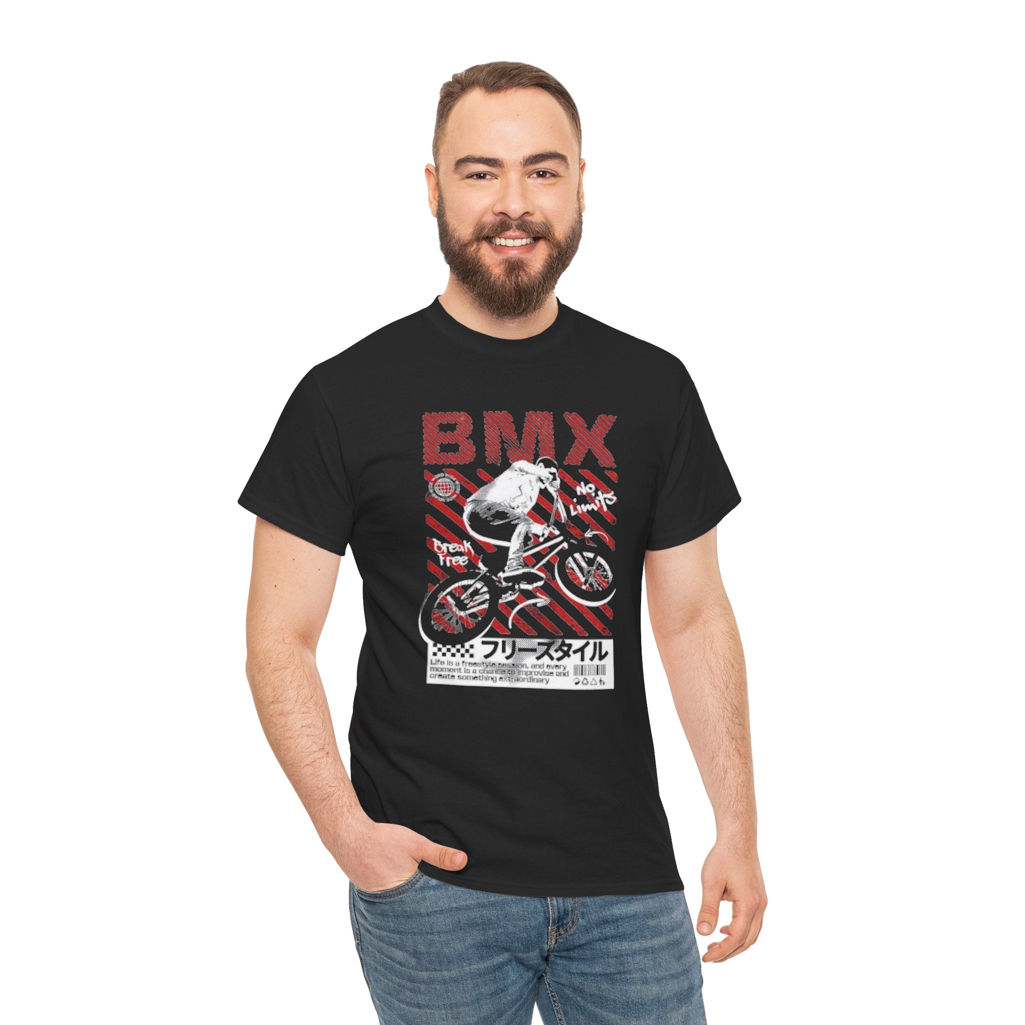 BMX Freestyle Tee - Retro Japanese BMX Graphic Shirt