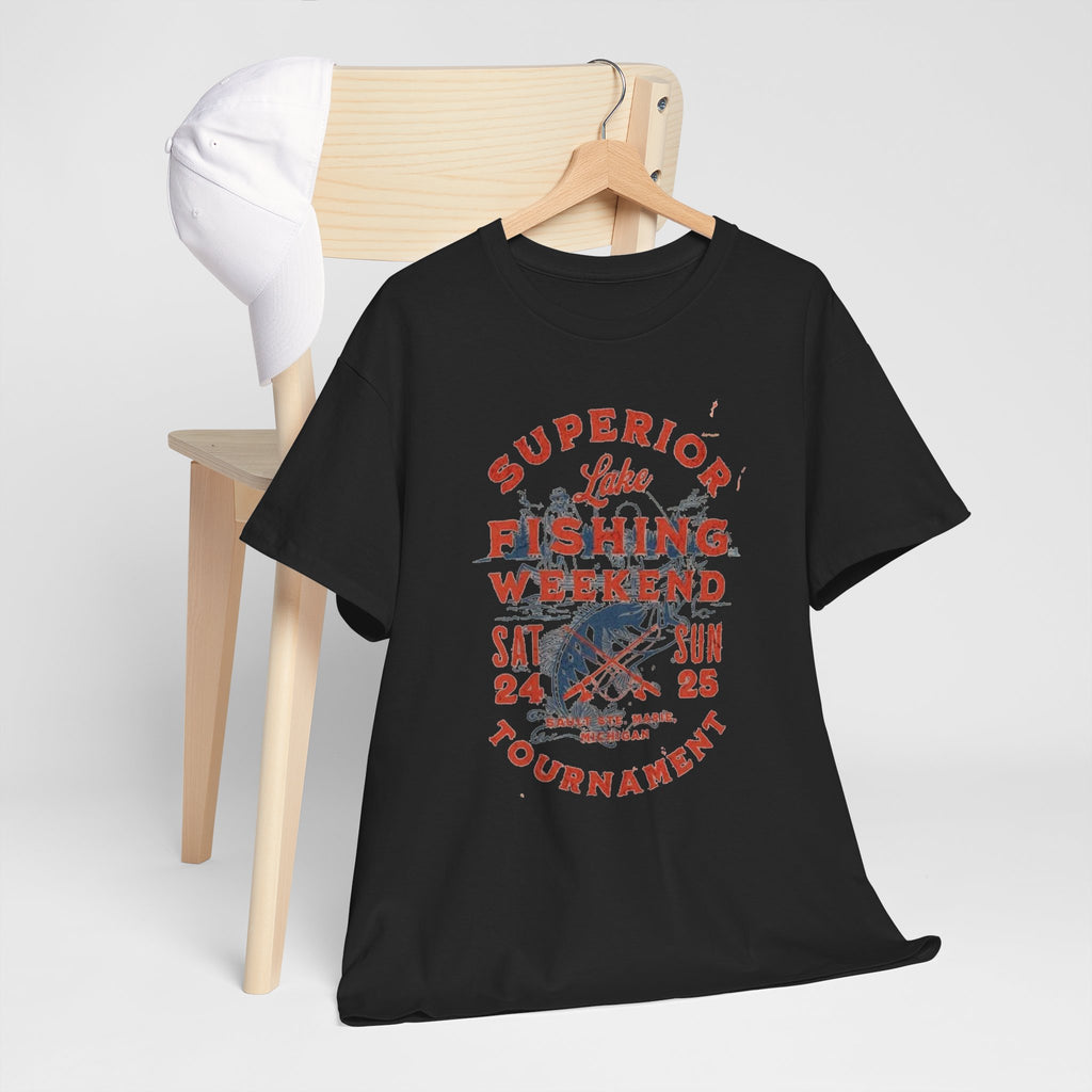 Fishing Tournament Tee — "Superior Lake Fishing Weekend" Vintage Fishing Shirt