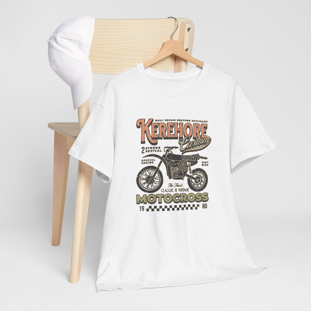 Kerehore Vintage Motocross Bike Tee — Retro Motorcycle Racing Graphic T-Shirt