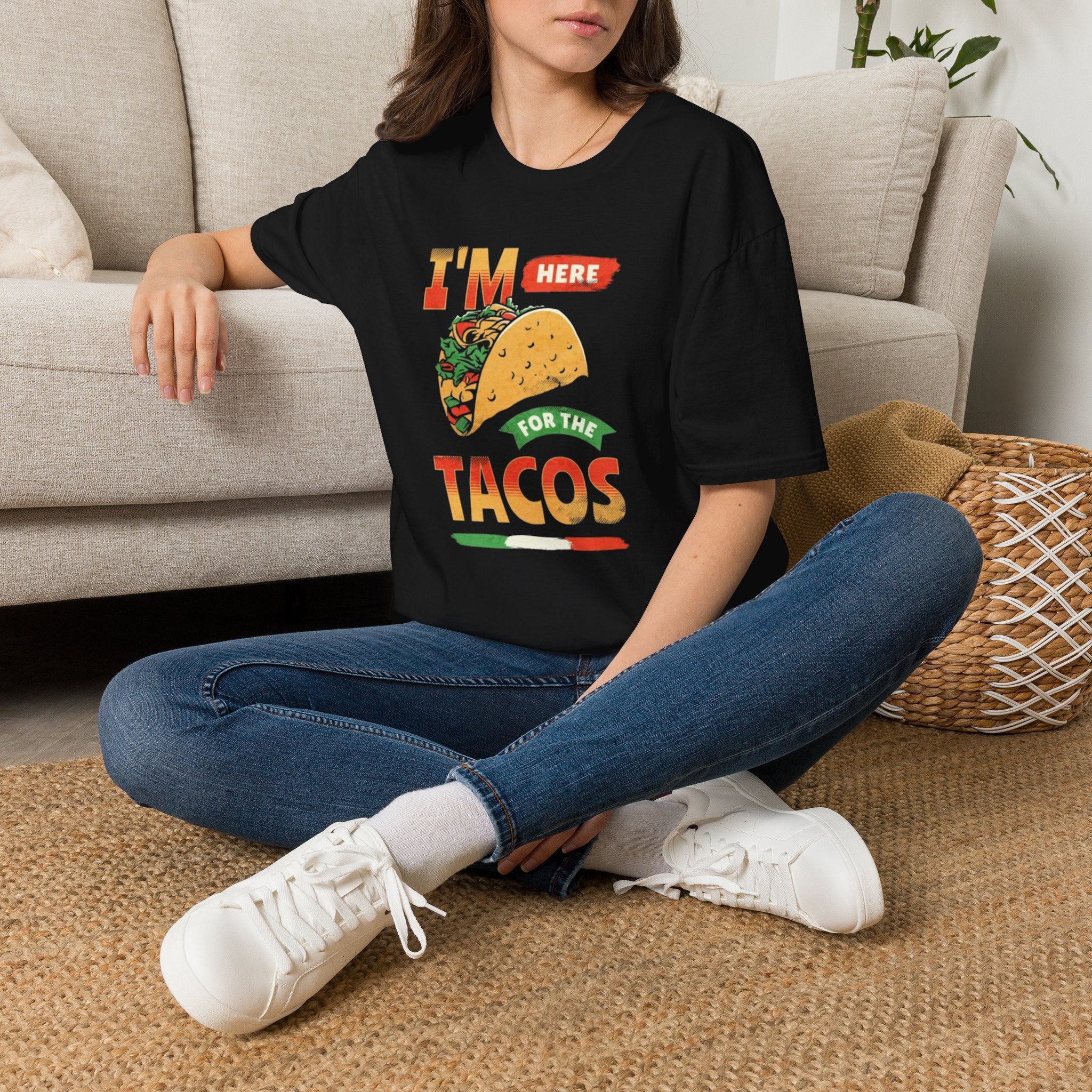 "I'm Here for the Tacos" Funny Taco Graphic Tee
