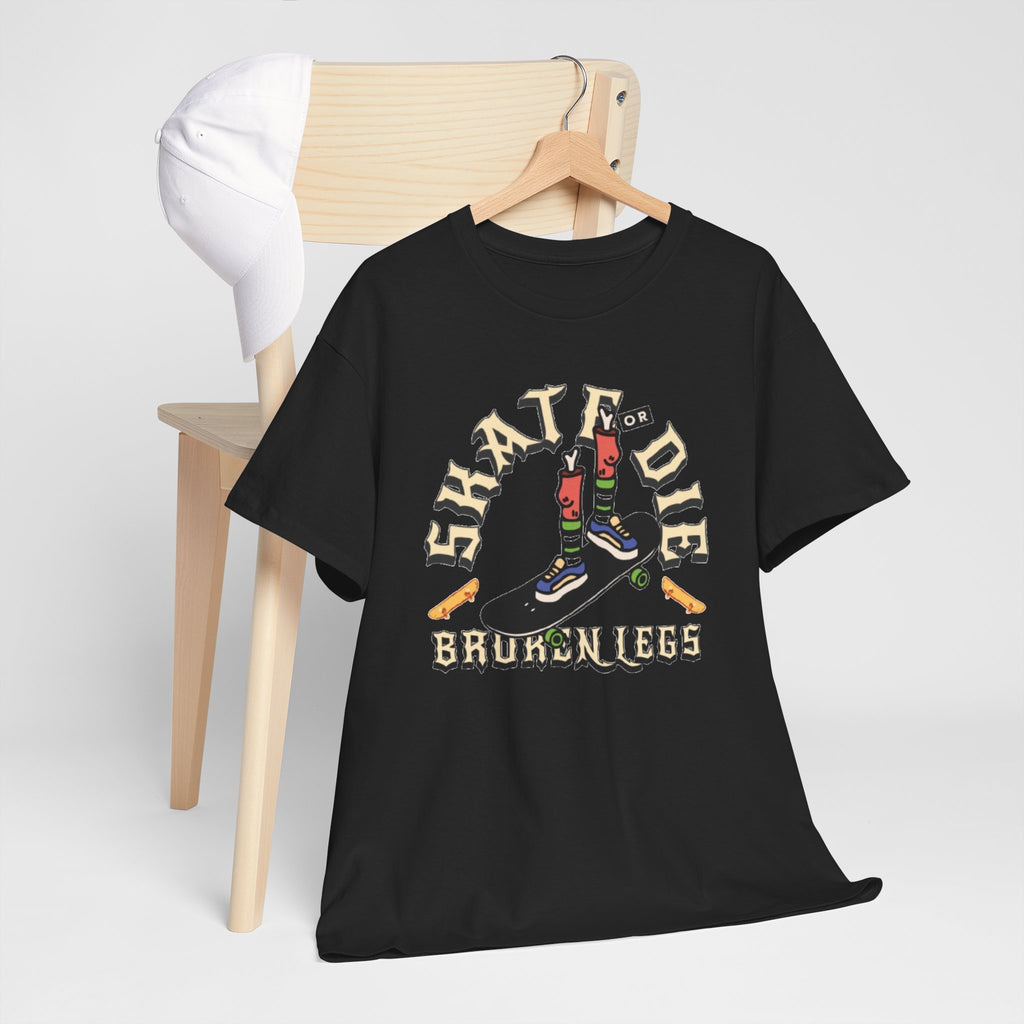 Skate or Die Broken Legs Graphic Tee - Vintage Skateboard Shirt