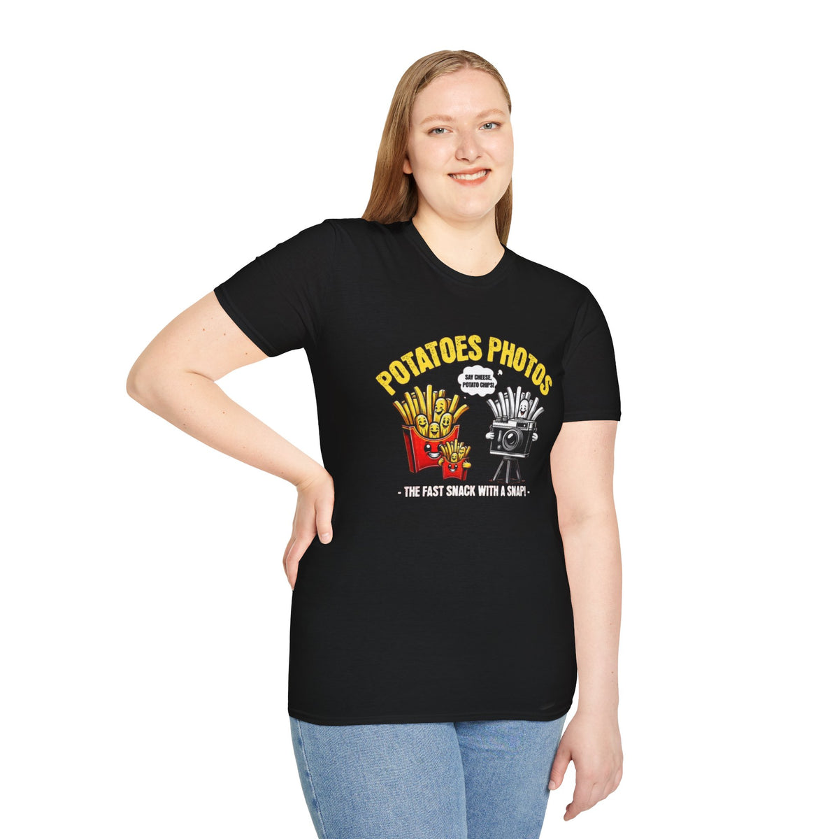 Potatoes Photos T-Shirt — Funny French Fries & Camera Graphic Tee