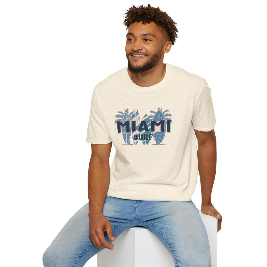 Miami Surf T-Shirt — Vintage Surfboard Palm Beach Tee