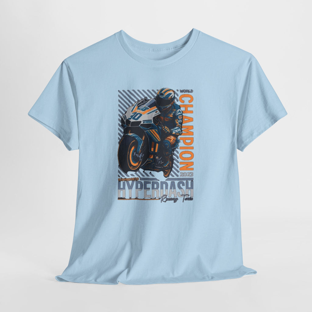 Motorcycle Champion Tee — Hyperdash Racing Graphic T‑Shirt
