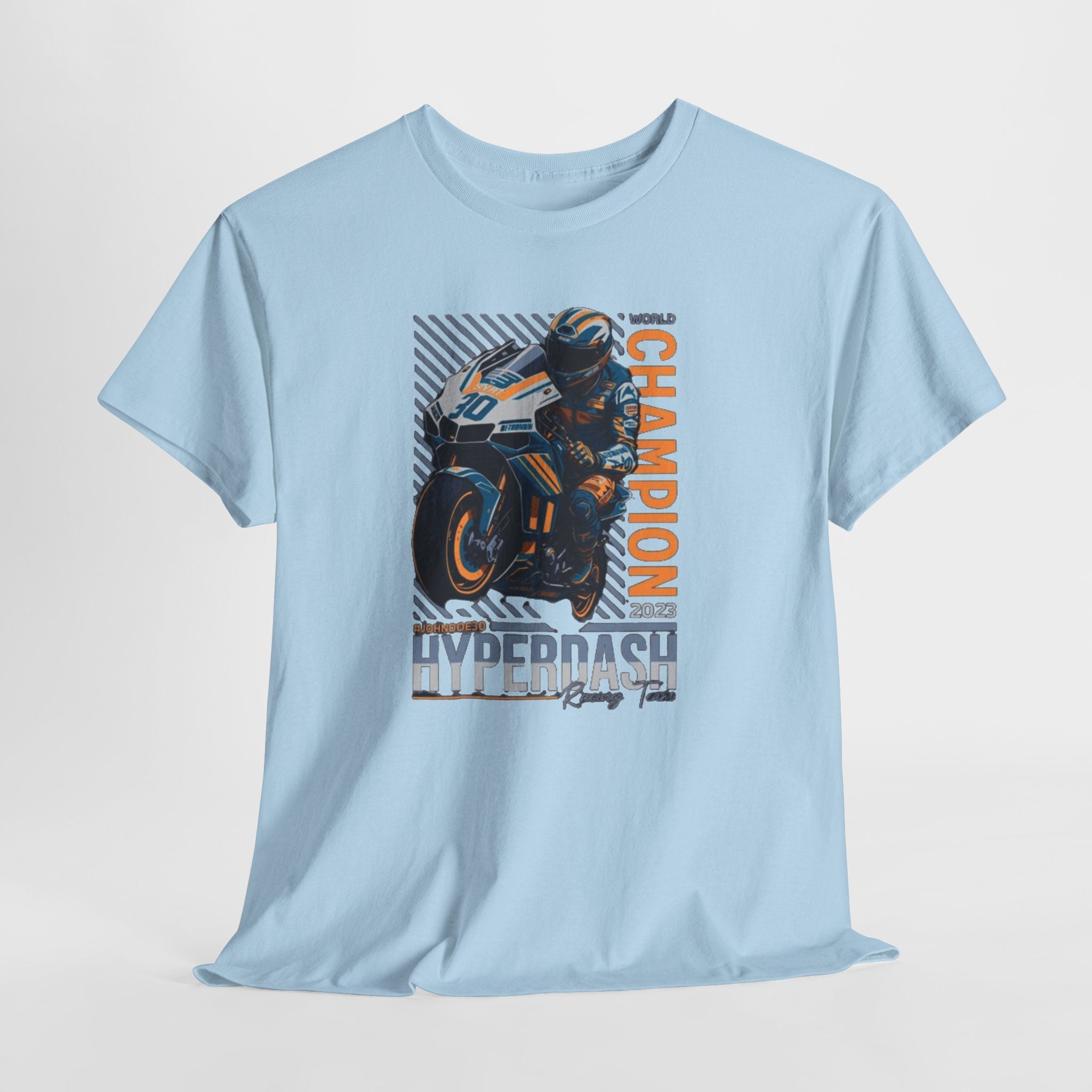 Motorcycle Champion Tee — Hyperdash Racing Graphic T‑Shirt