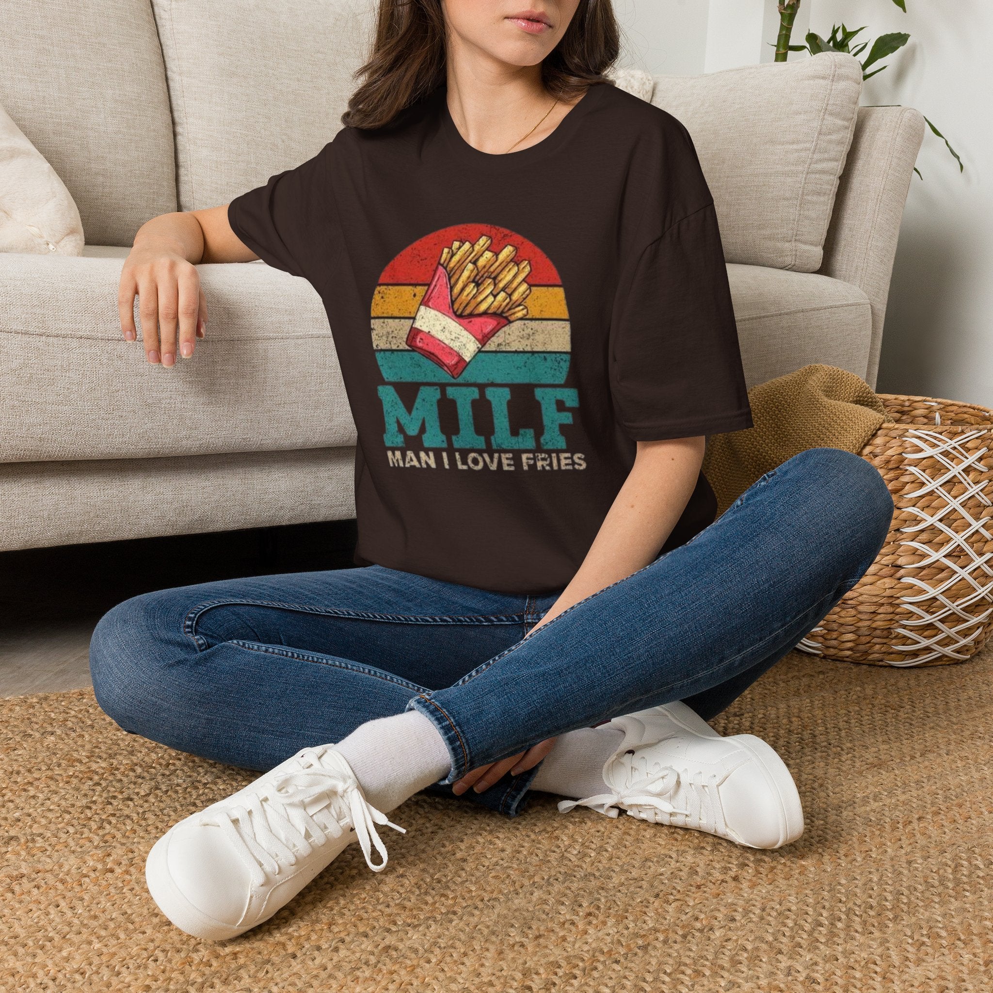 MILF T-Shirt — Retro "Man I Love Fries" Graphic Tee