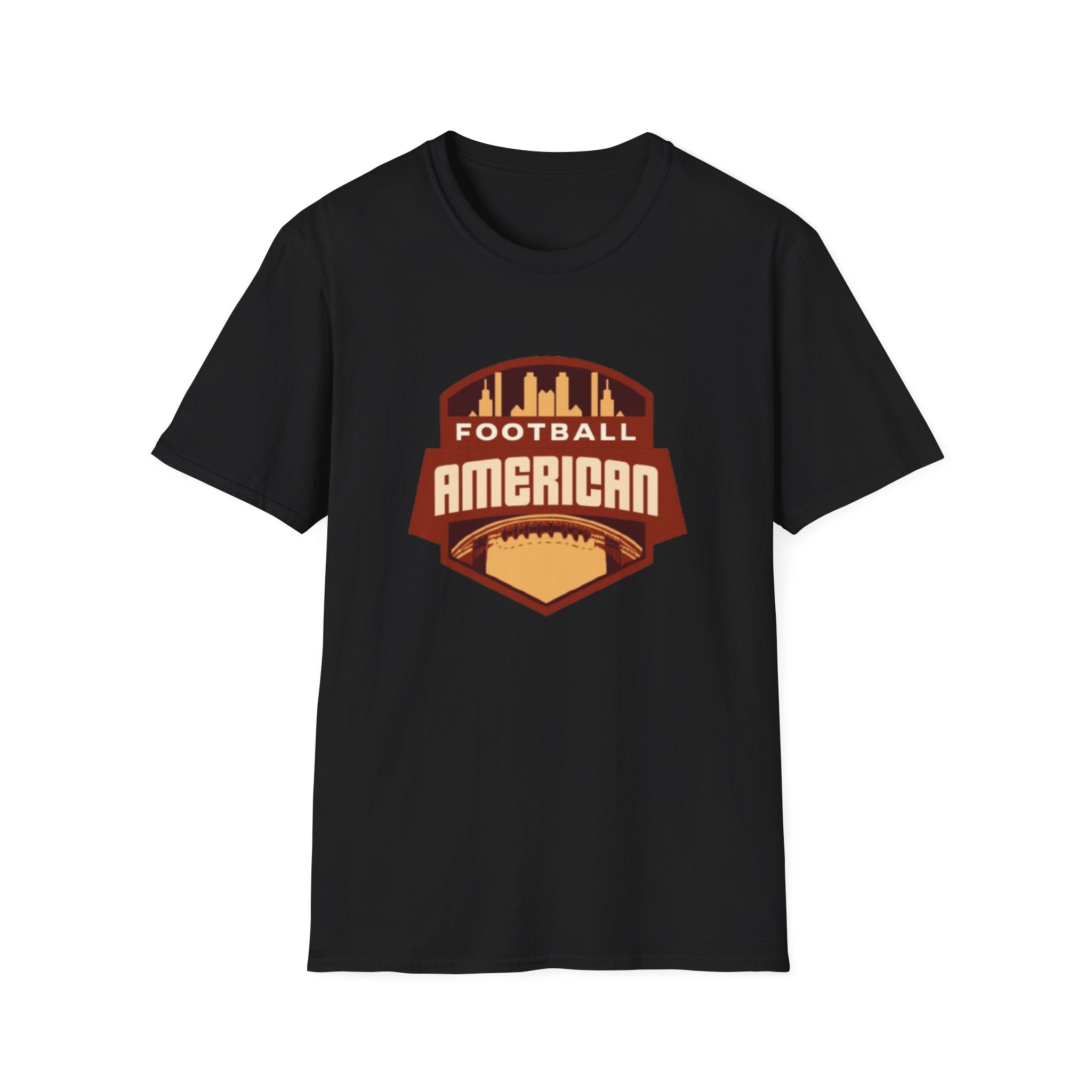 Vintage American Football T-Shirt – City Skyline Helmet Logo Retro Graphic Tee