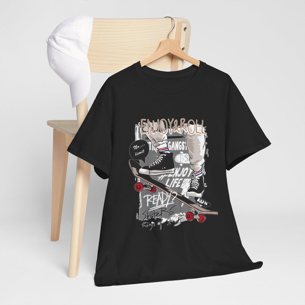 Skateboard Graphic Tee — "Ready to Roll" Vintage Skate Life Shirt