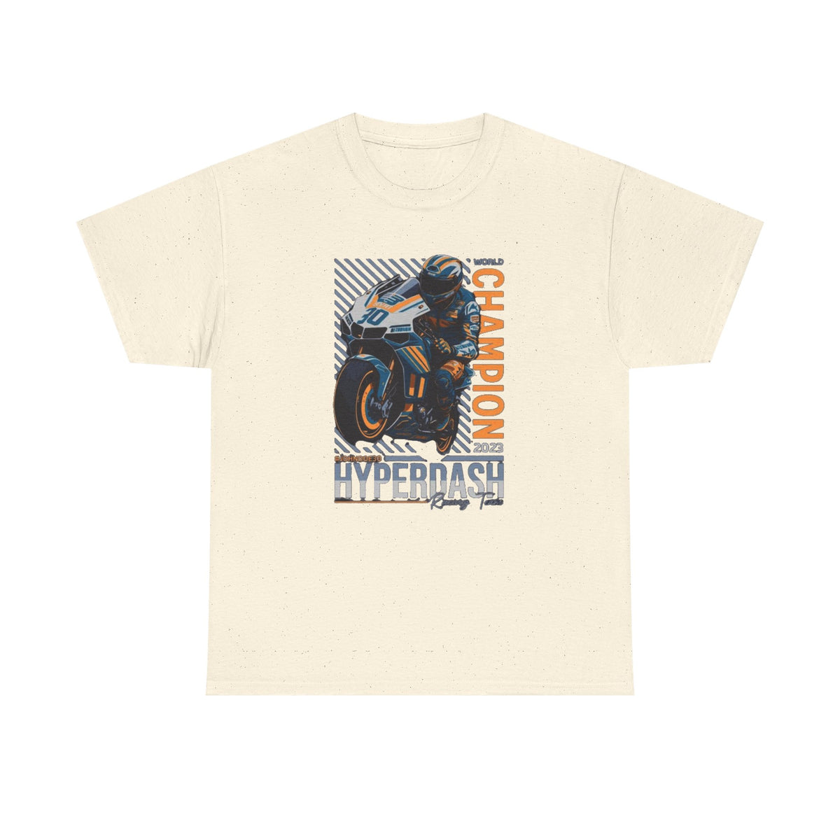 Motorcycle Champion Tee — Hyperdash Racing Graphic T‑Shirt