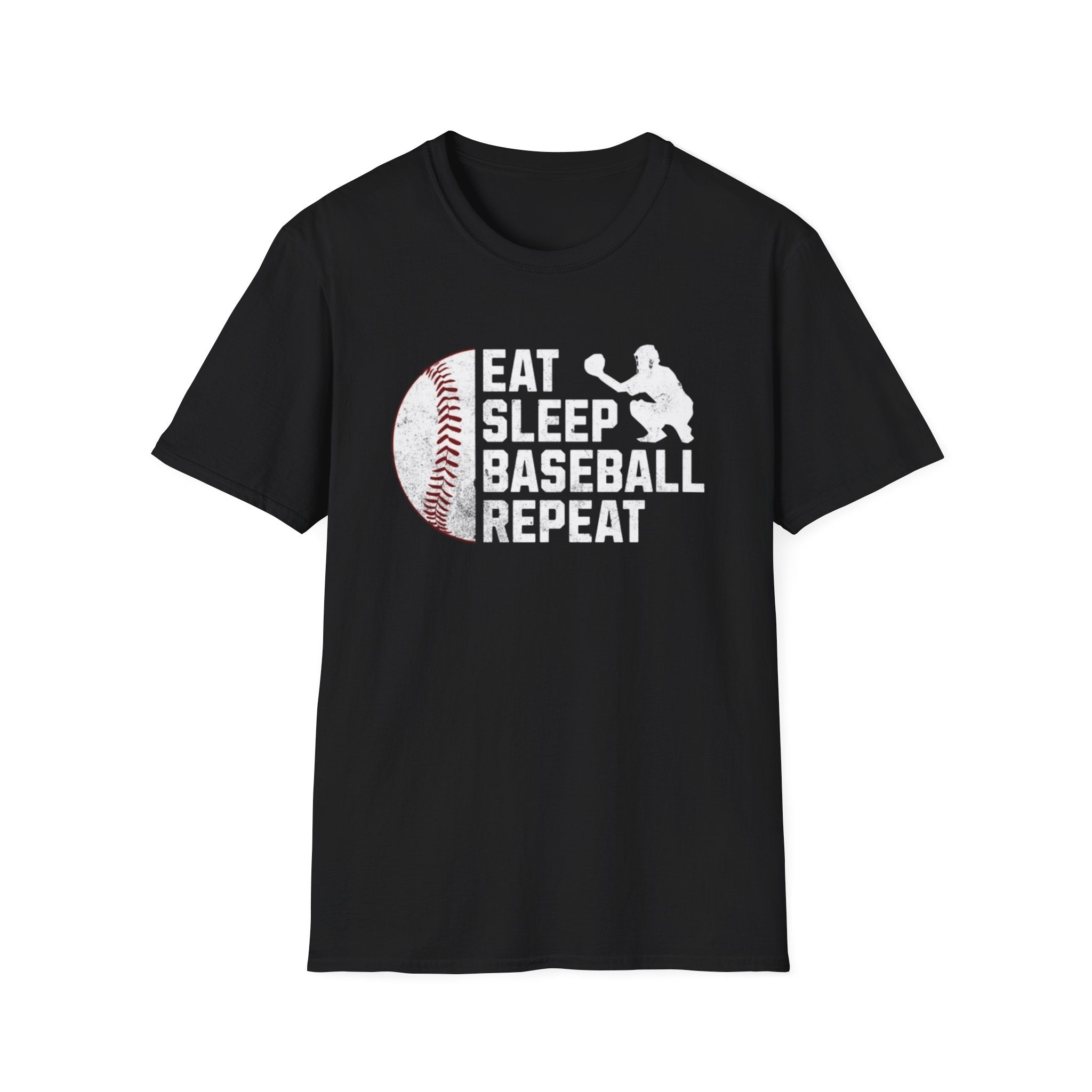 Eat Sleep Baseball Repeat T-Shirt — Baseball Fan Tee