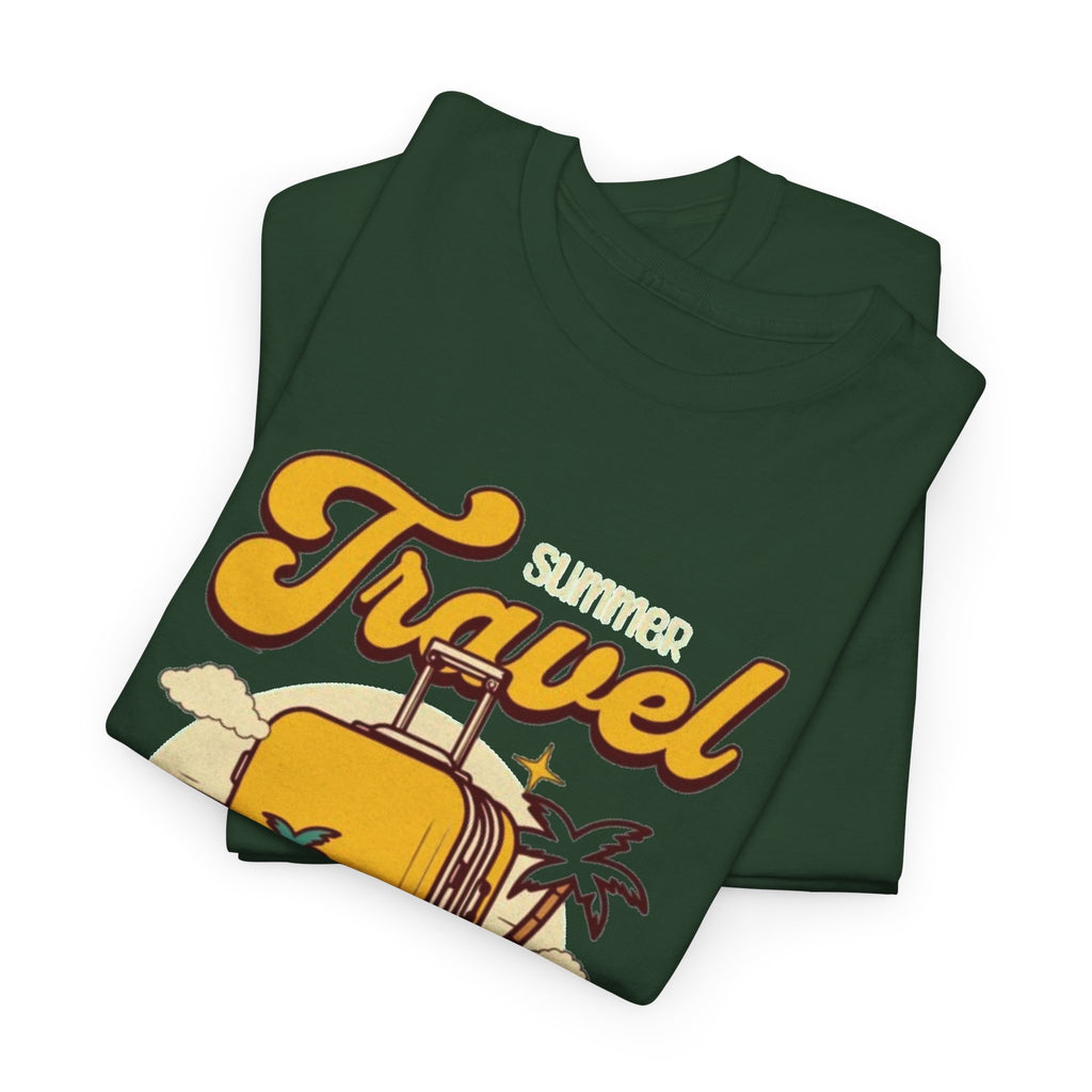 Travel Sunseekers T‑Shirt — Retro Backpack Beach Vacation Tee