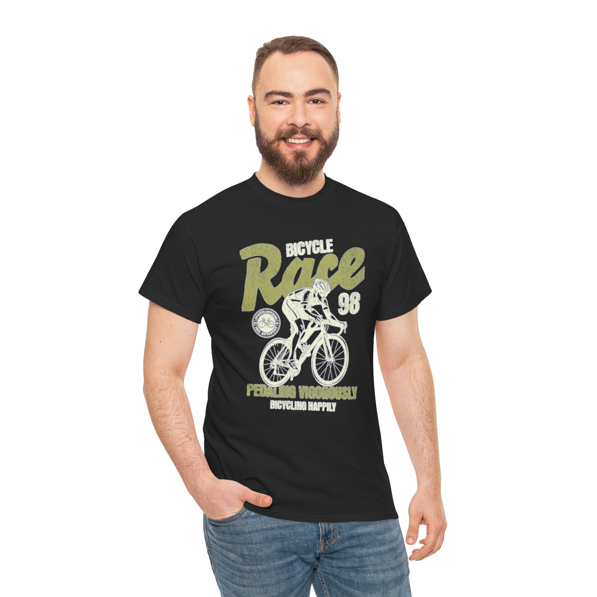 Bicycle Race 98 Vintage Cycling Tee — Retro Bike Rider Graphic T‑Shirt