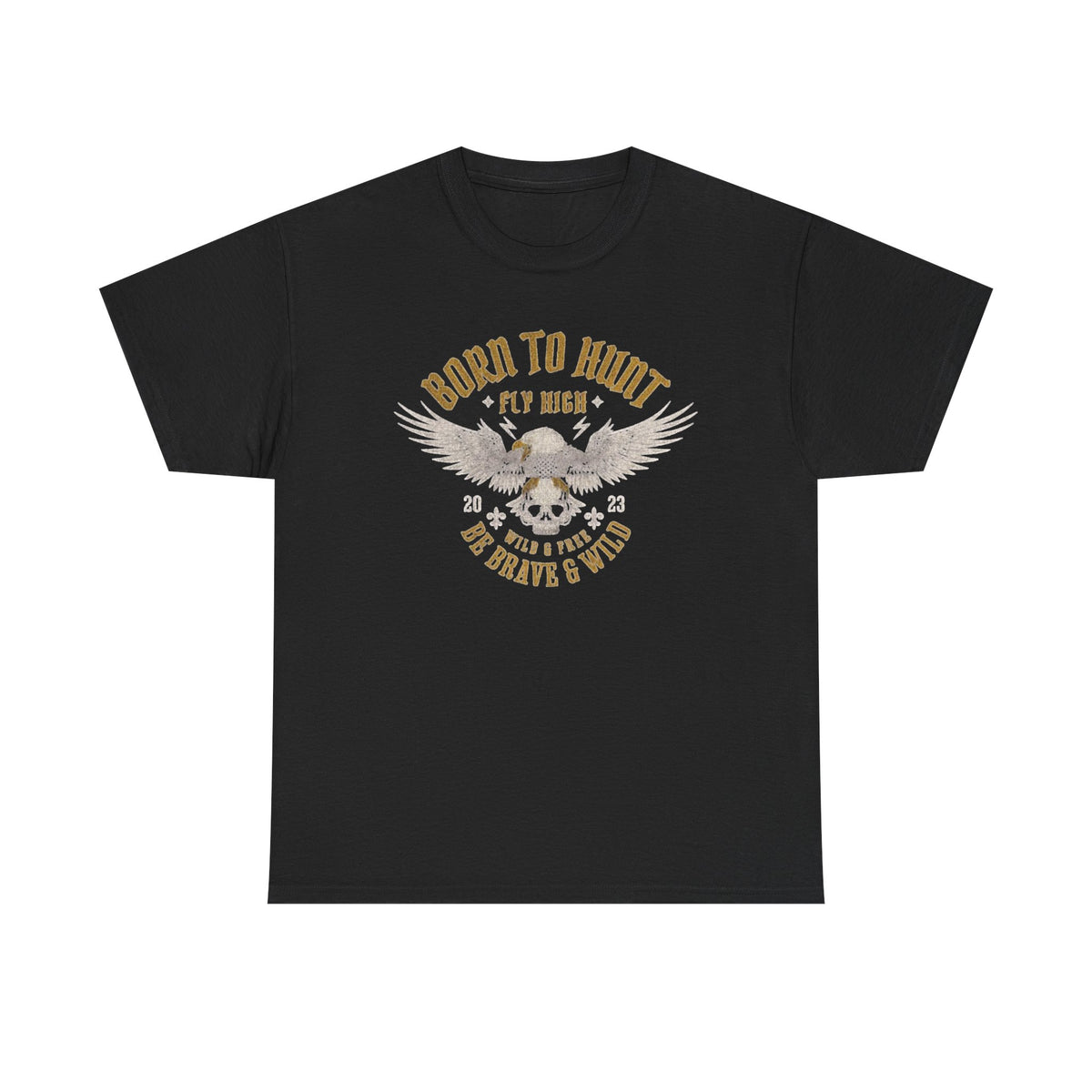 Born to Hunt Tee — Wings, Skull & ‘Born to Hunt’ Graphic Shirt for Hunters