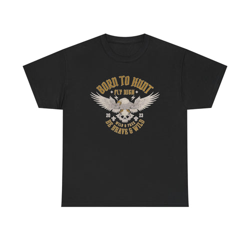 Born to Hunt Tee — Wings, Skull & ‘Born to Hunt’ Graphic Shirt for Hunters