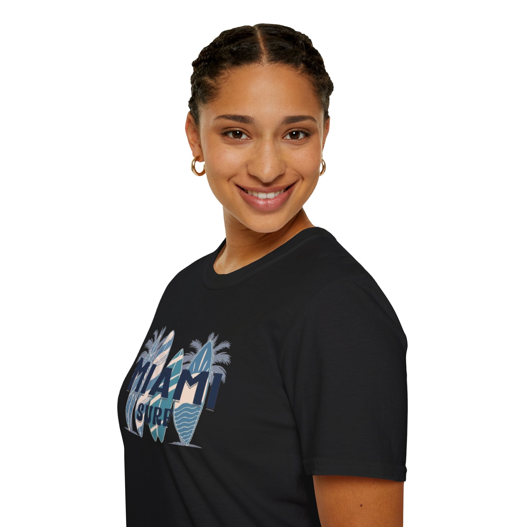 Miami Surf T-Shirt — Vintage Surfboard Palm Beach Tee