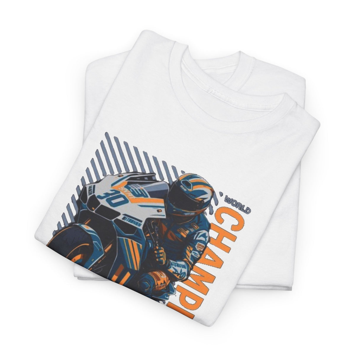 Motorcycle Champion Tee — Hyperdash Racing Graphic T‑Shirt