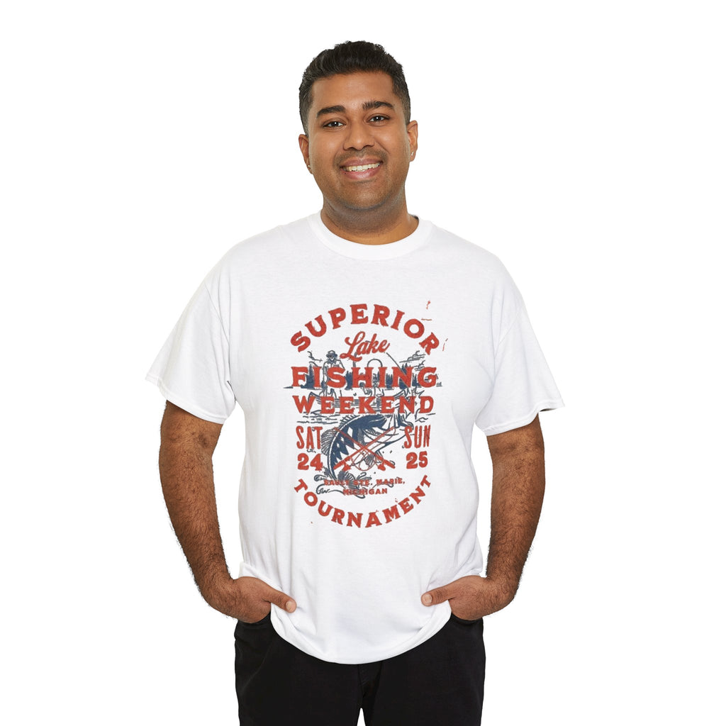 Fishing Tournament Tee — "Superior Lake Fishing Weekend" Vintage Fishing Shirt