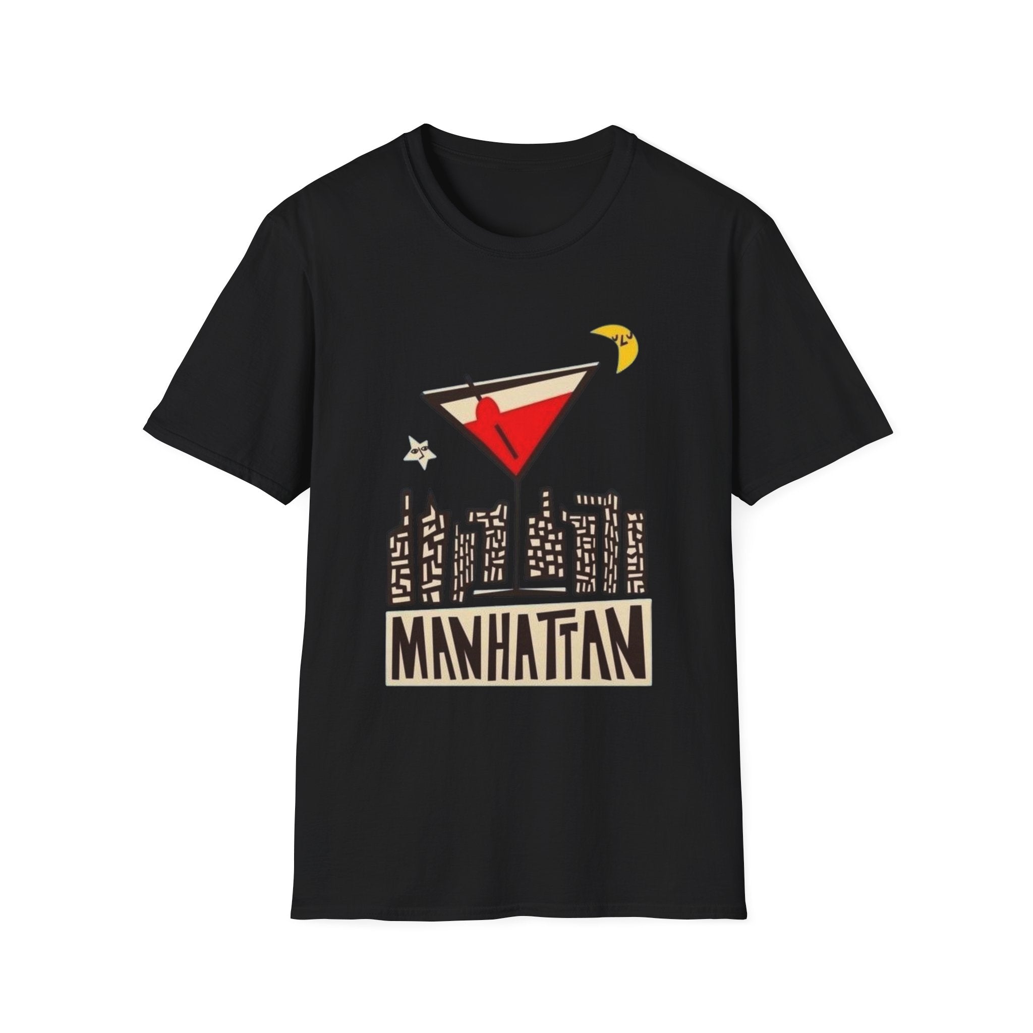 Manhattan Martini T-Shirt — NYC Skyline Cocktail Graphic Tee