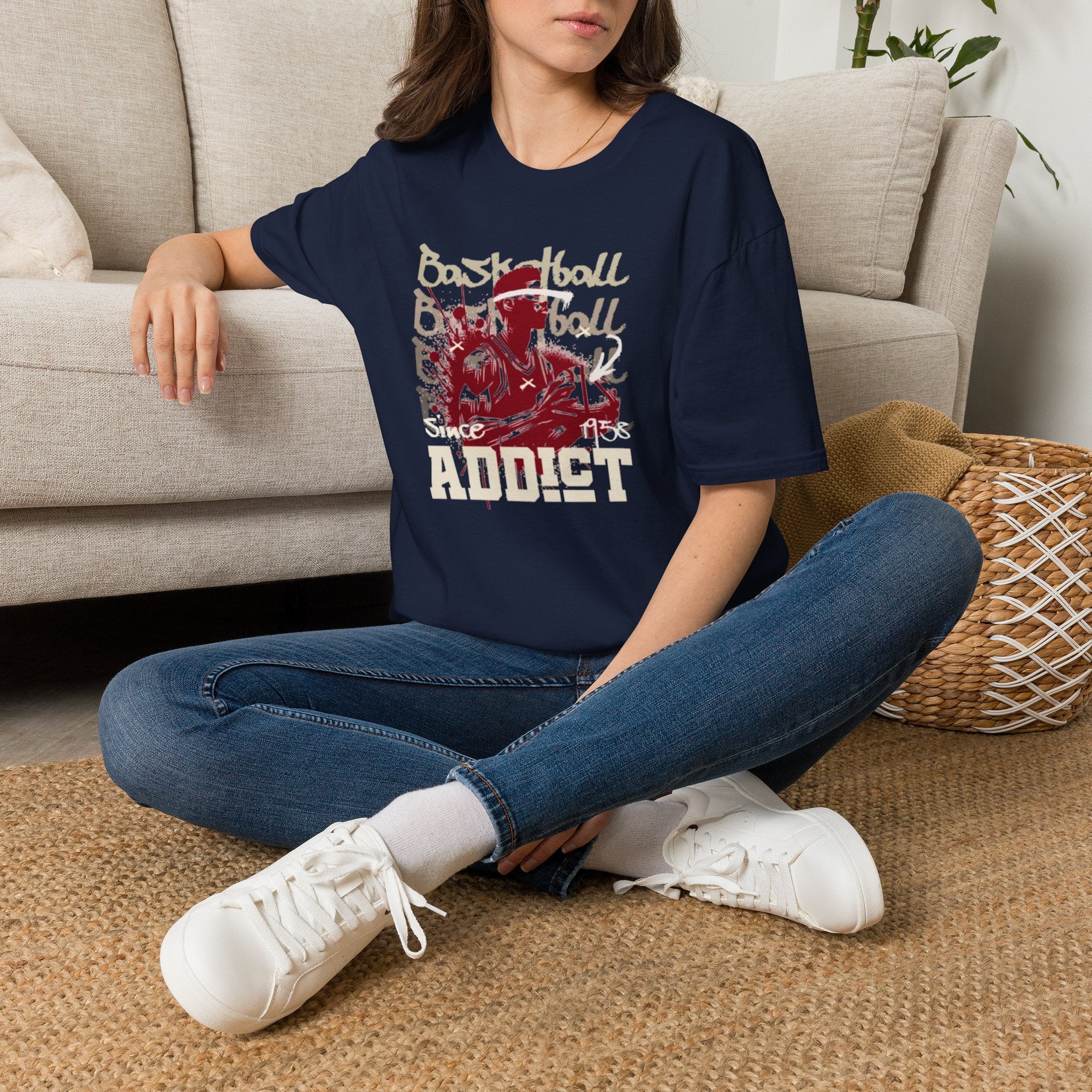 Basketball Player Graphic T-Shirt — Retro Streetball Tee