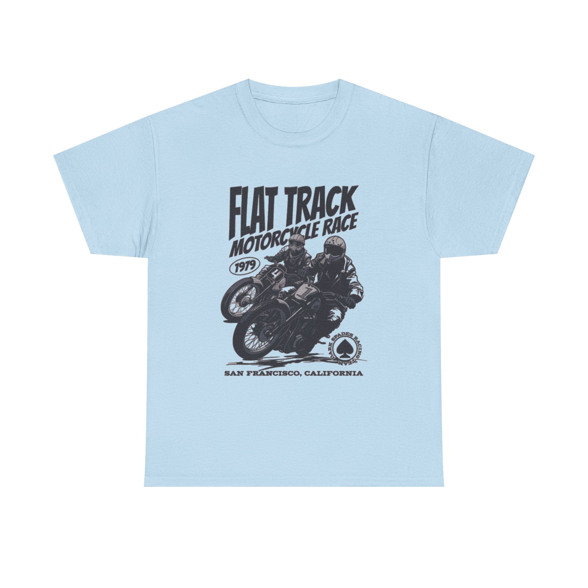 Flat Track Motorcycle Race Tee — Vintage San Francisco Moto Graphic T-Shirt