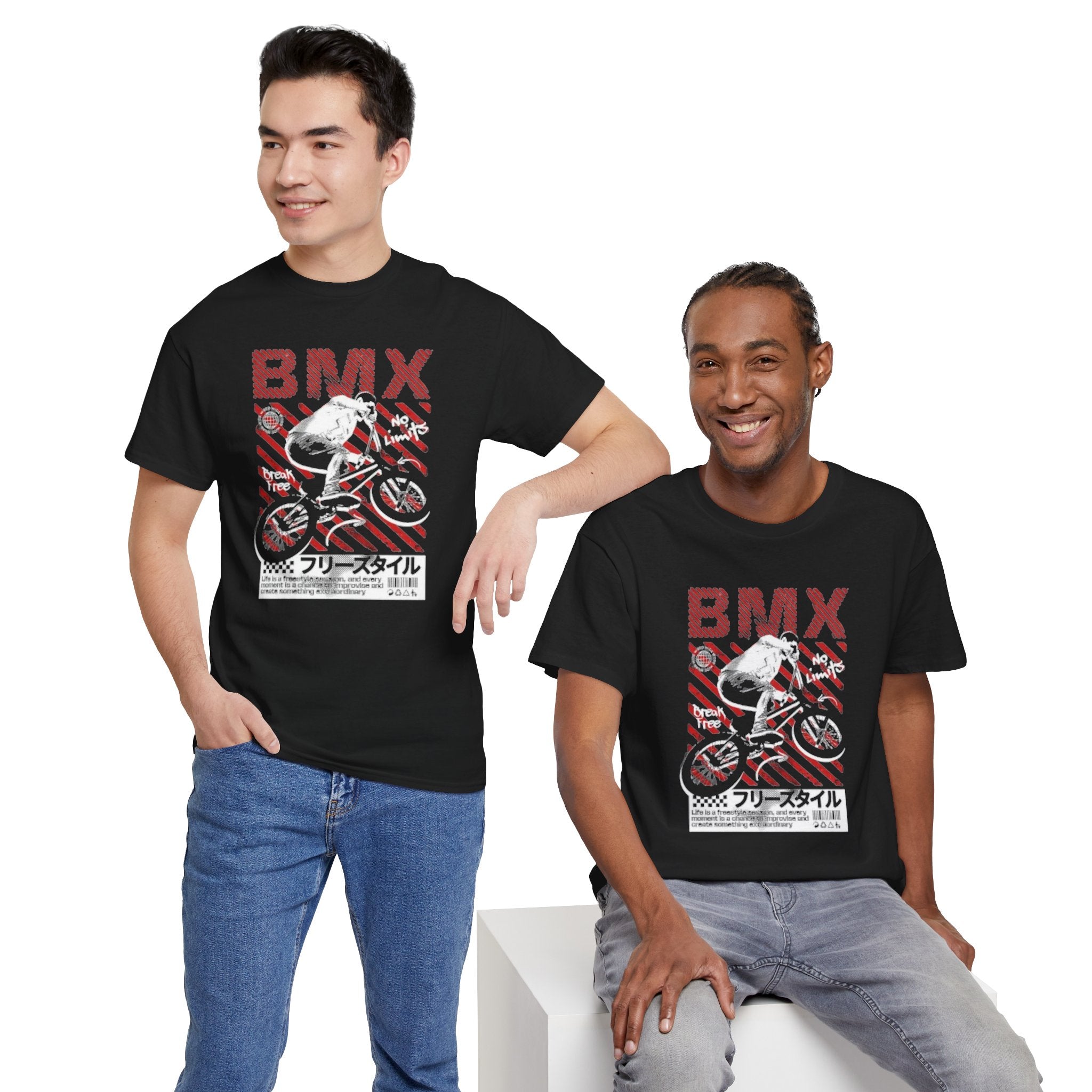 BMX Freestyle Tee - Retro Japanese BMX Graphic Shirt