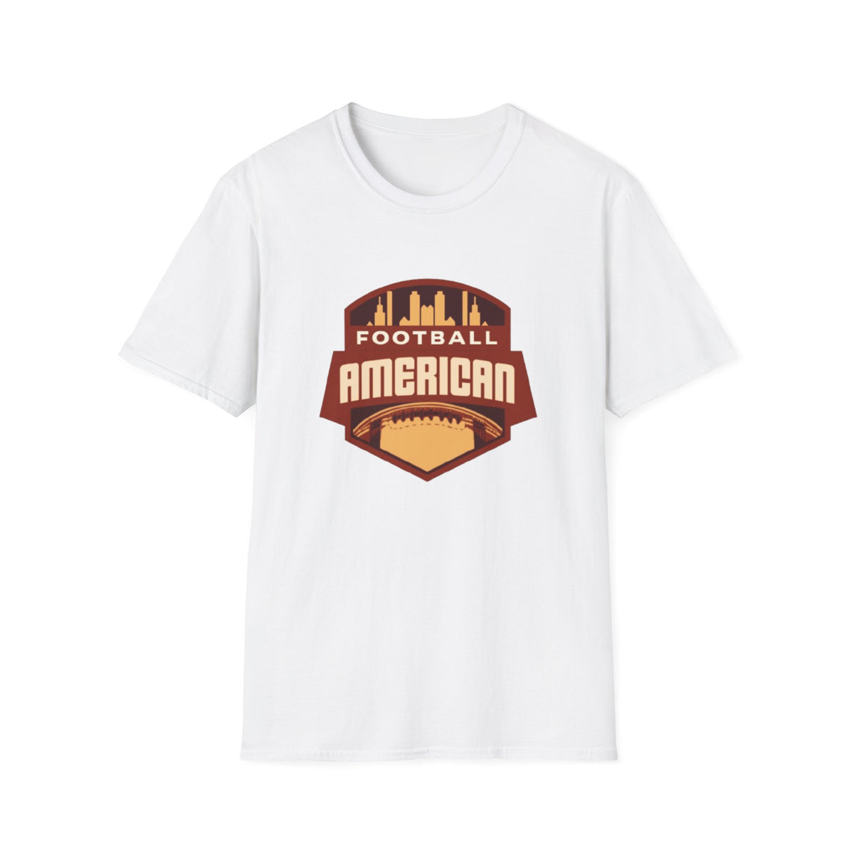 Vintage American Football T-Shirt – City Skyline Helmet Logo Retro Graphic Tee