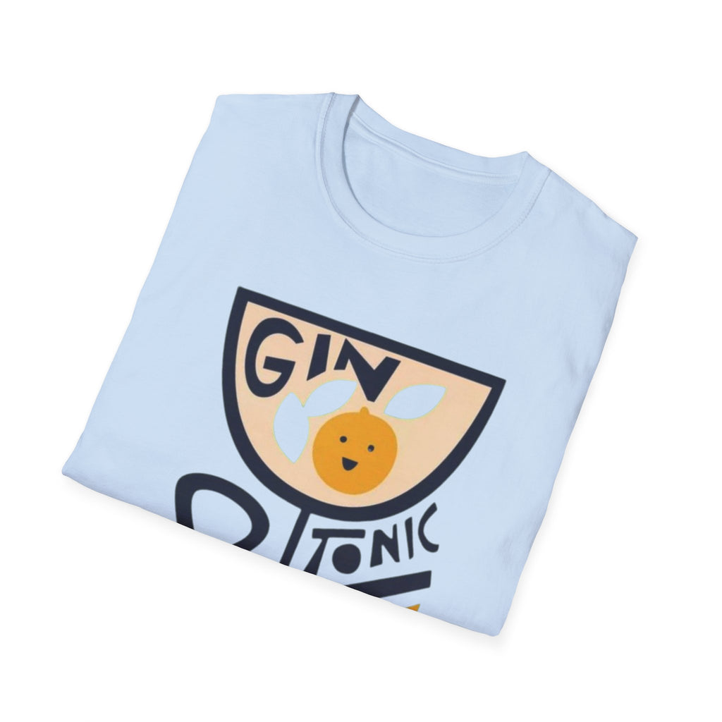 Gin & Tonic Graphic T-Shirt — Retro Cocktail Tee with Orange Slice
